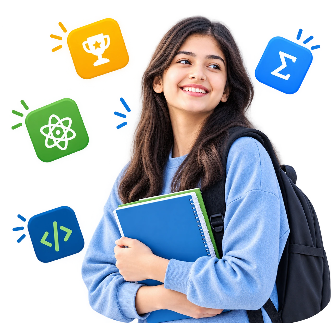 A young Indian student ready for board exam preparation