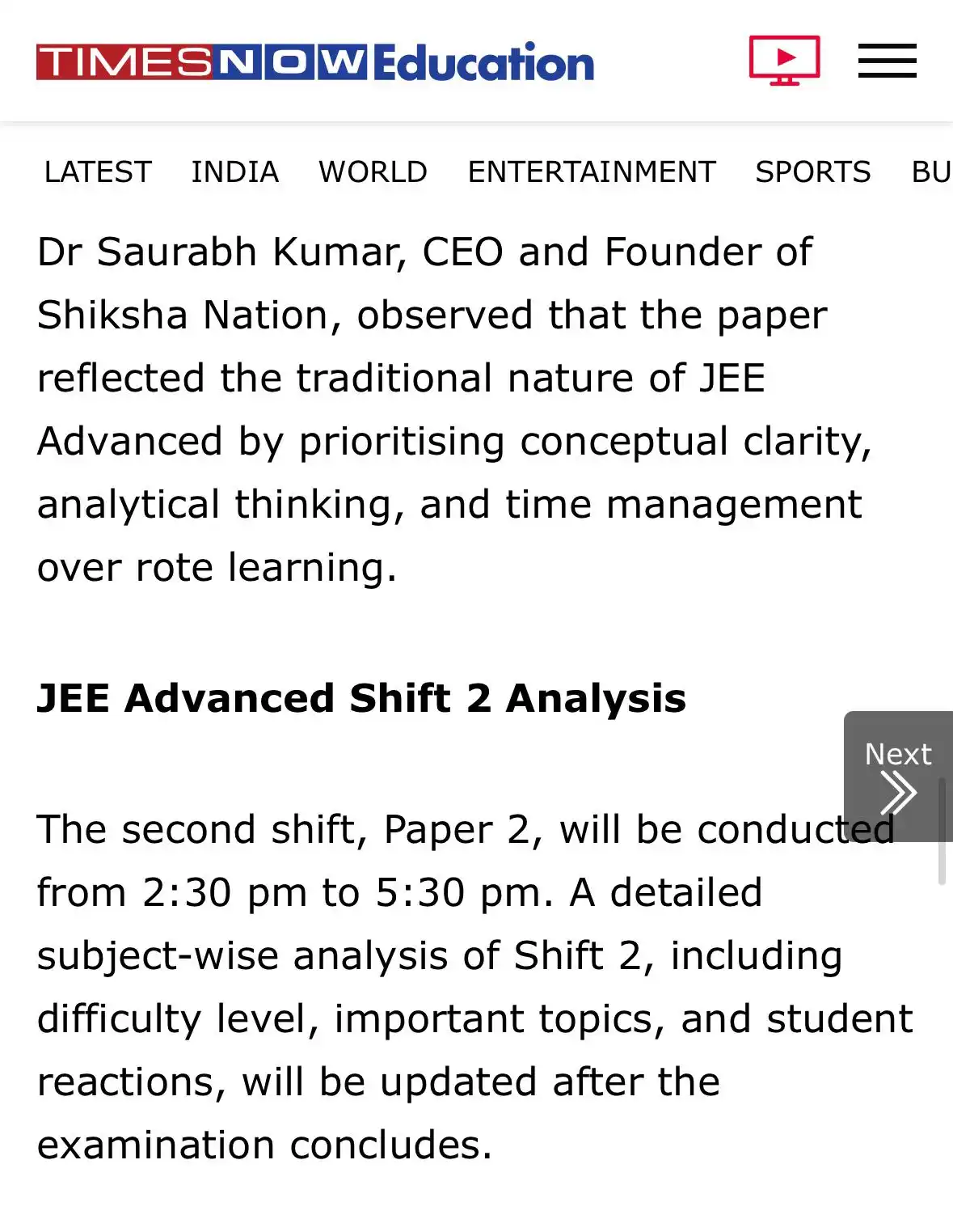 Shiksha Nation press coverage 4